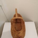 Wicker basket bottle holder