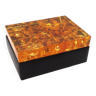 Rare Mid Century Amber Resin Jewelry box