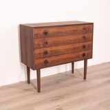 Commode en palissandre avec quatre tiroirs design Hvidt & Mølgaard