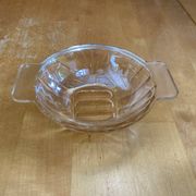 Série 9 Coupelles Bols Anciens Verre Moulé Ambré Irisé Vintage #E077