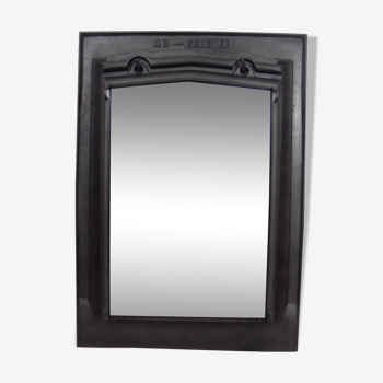 Former industrial cast iron mirror, 50x71cm