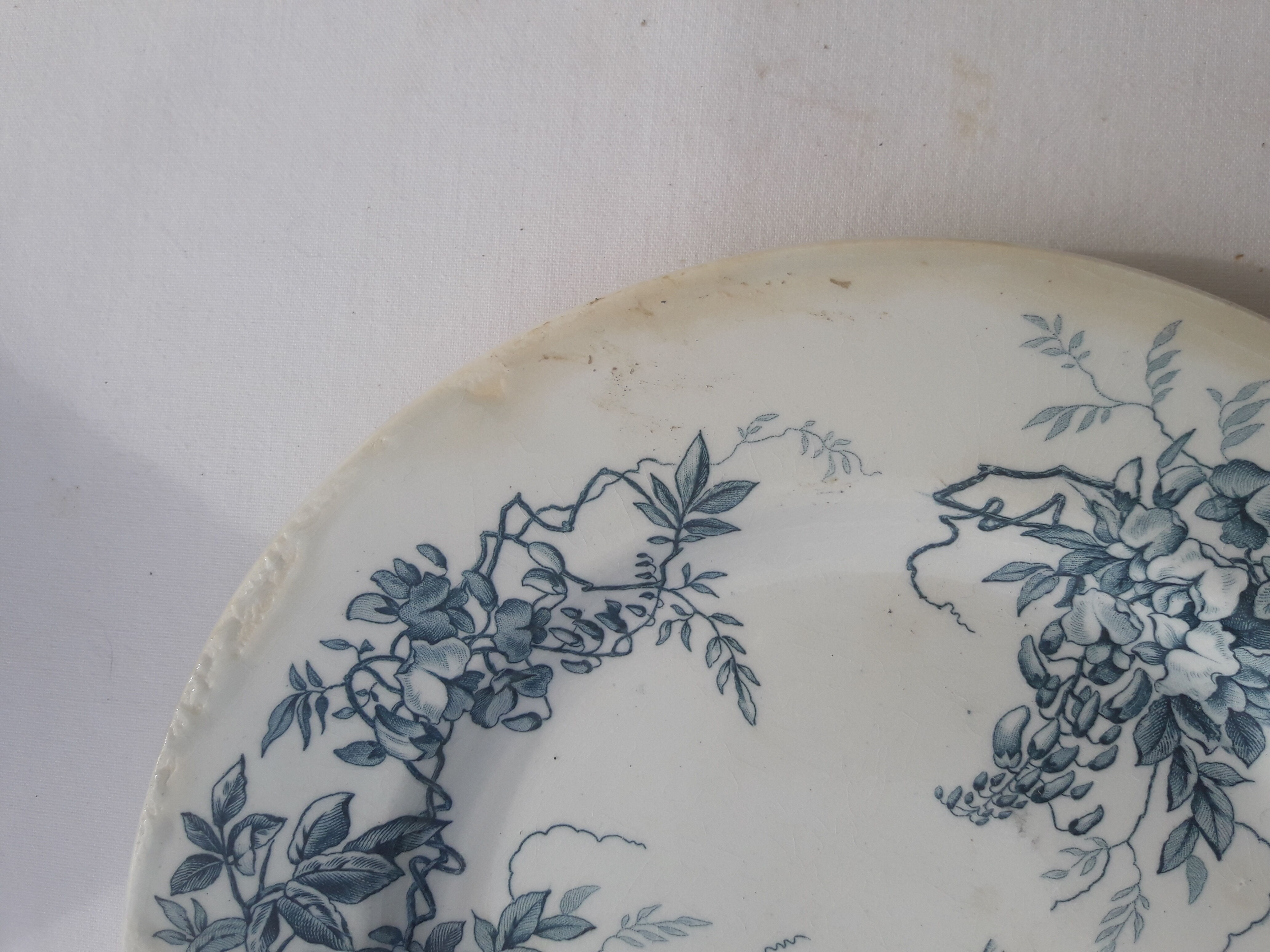 Gien earthenware plate gold medal model glycine diam 22.5 cm