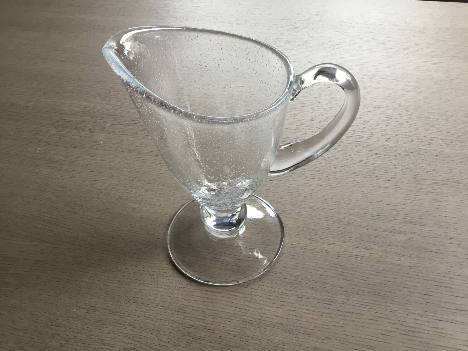 Handcrafted blown glass carafe