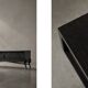 Mid-Century Modern Scandinavian Dark Oak Sideboard with Metal Handles