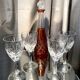 Suite of 4 port or wine glasses st louis crystal cooked wine glasses transparent chantilly model table art