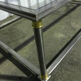 Table basse en acier et laiton