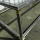 Steel and brass coffee table