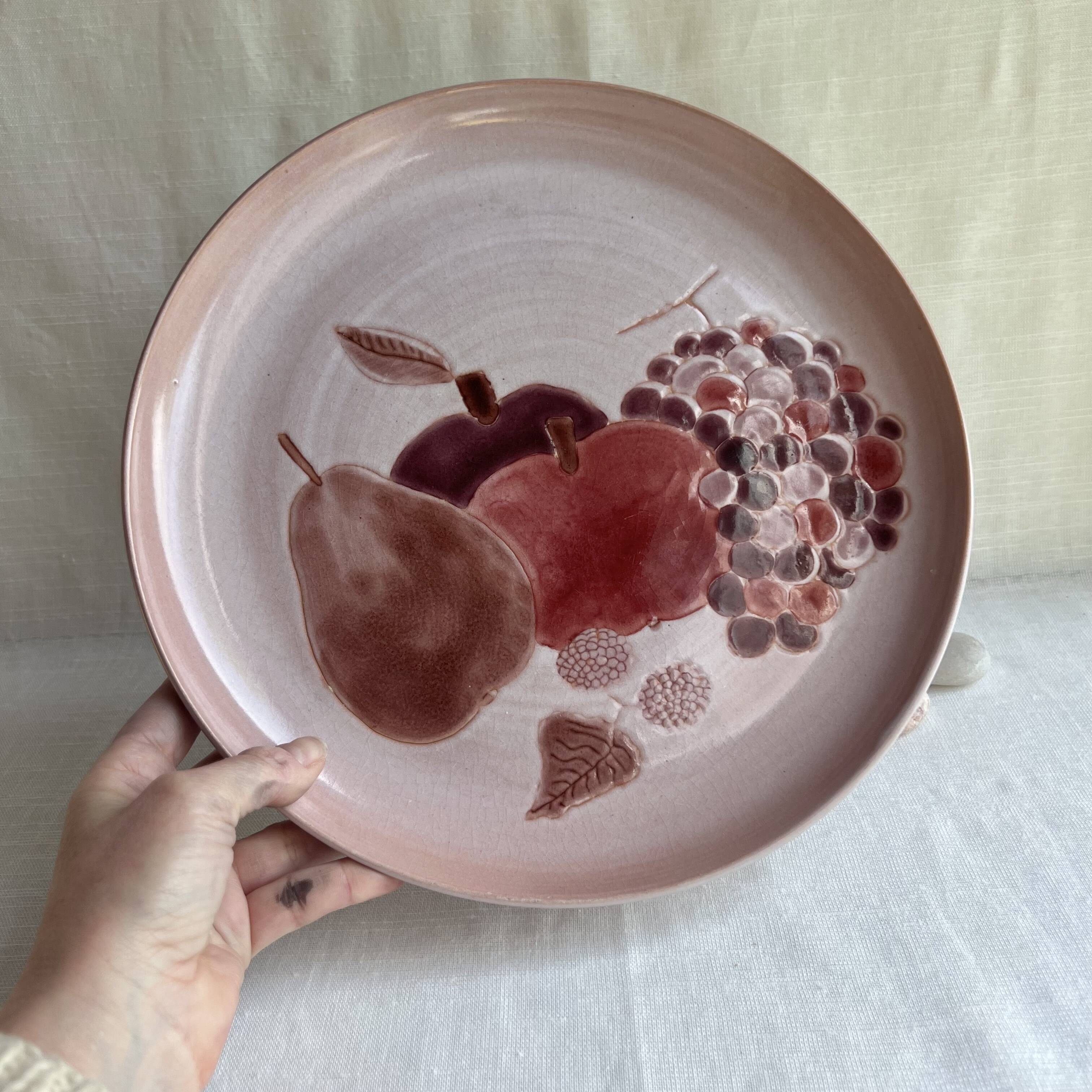 Ceramic Plate by Jean & Robert Cloutier – Still Life, 1960