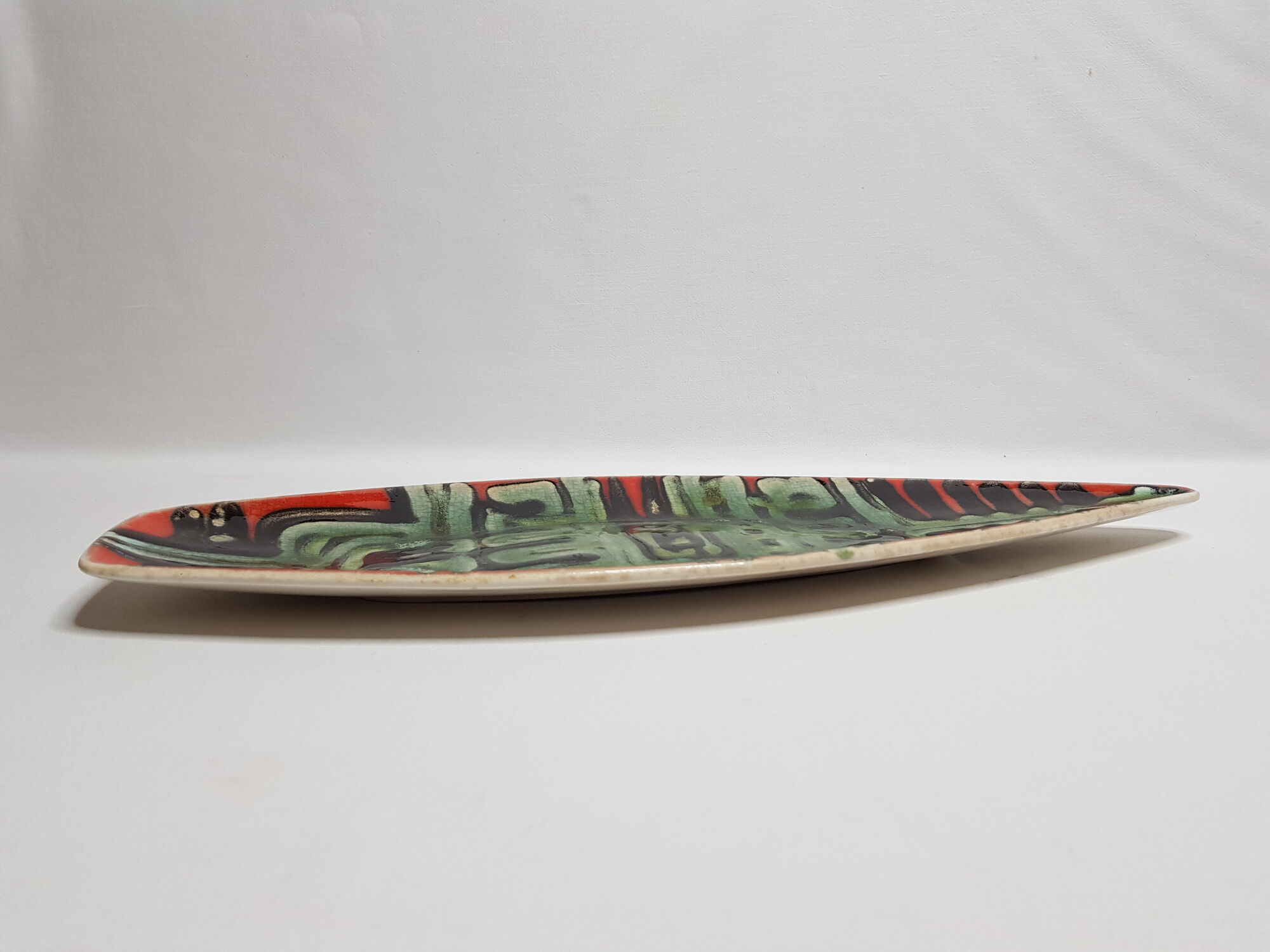 Enamel ceramic dish "Poole Pottery Delphis" 44 cm, 1970