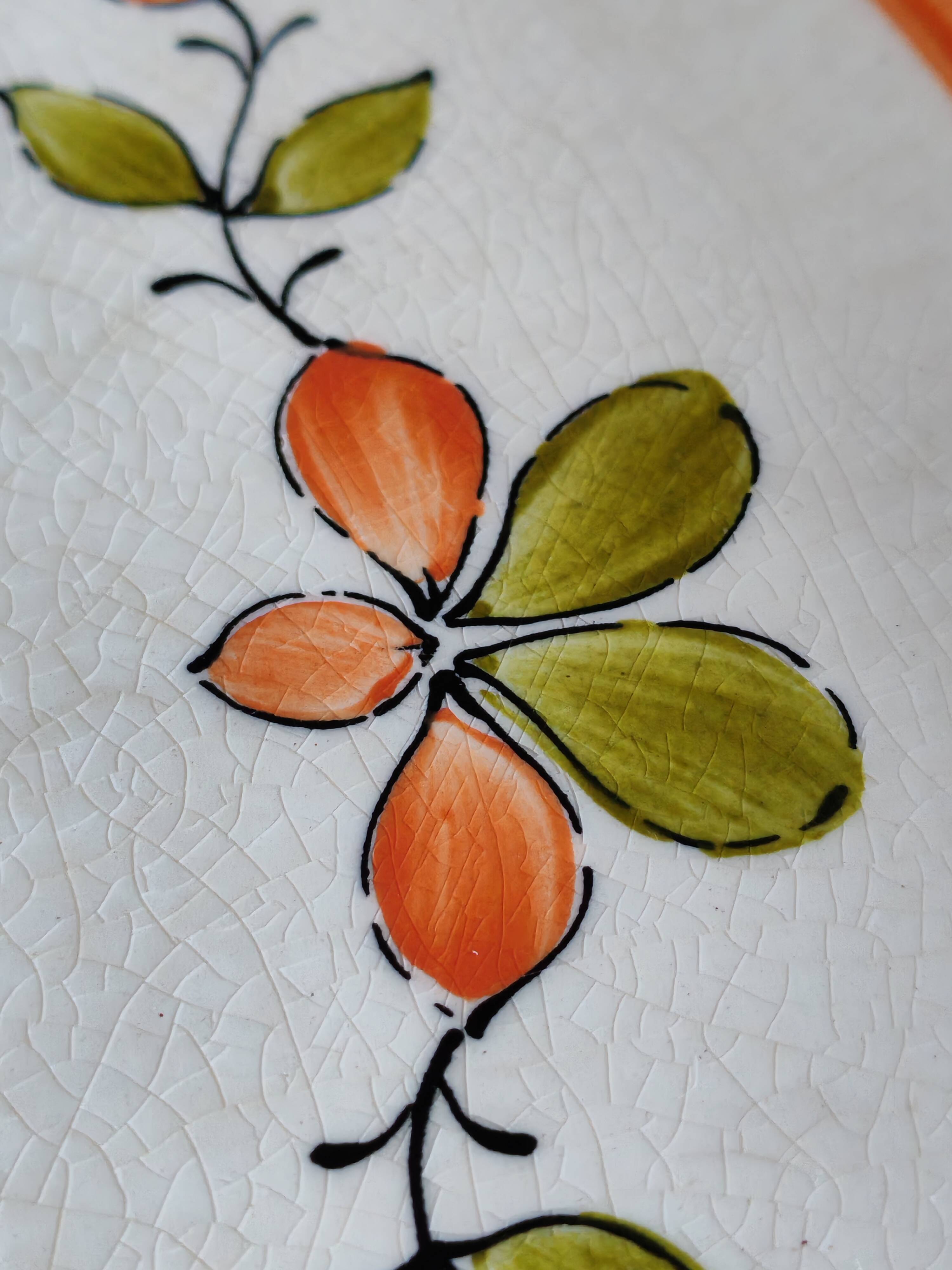 Vintage Cheese Plate Gien France Handmade decor My Kitchen