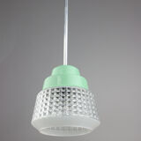 Small Mid-century Turquoise Glass Ceiling Lamp, 60s
