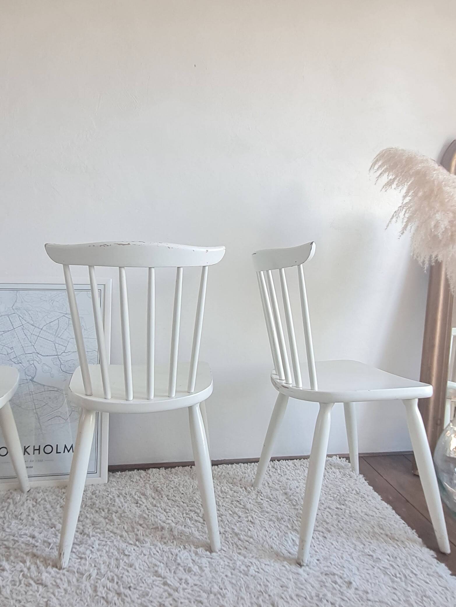 Set of six vintage Scandinavian chairs