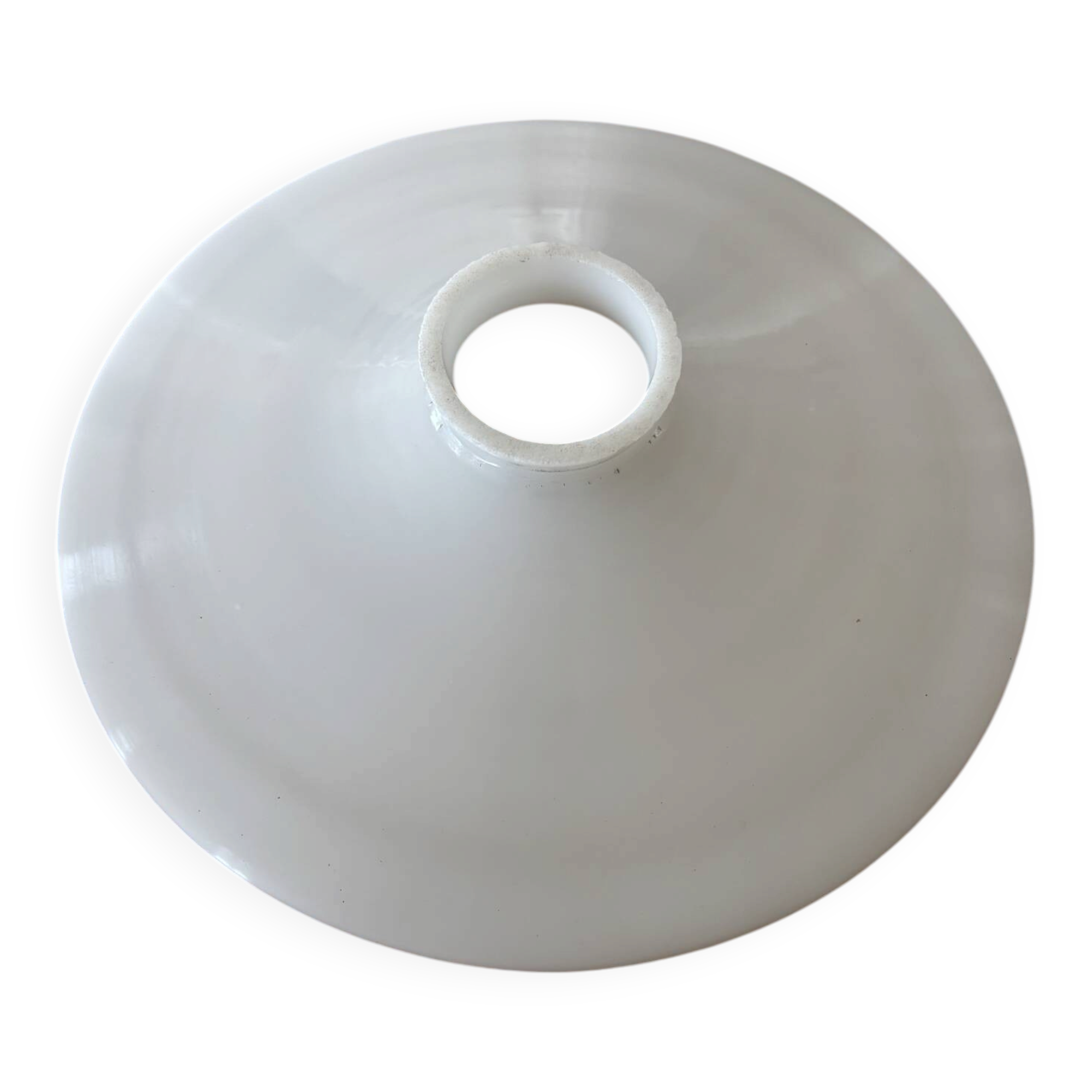Vintage bel abat jour pour suspension en opaline blanche