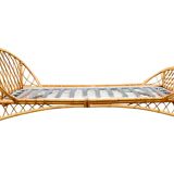 Rattan basket bed 90x190 vintage 1960
