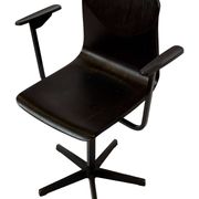 Vintage Galvanitas Pagholz school chair work with armrests dutch design