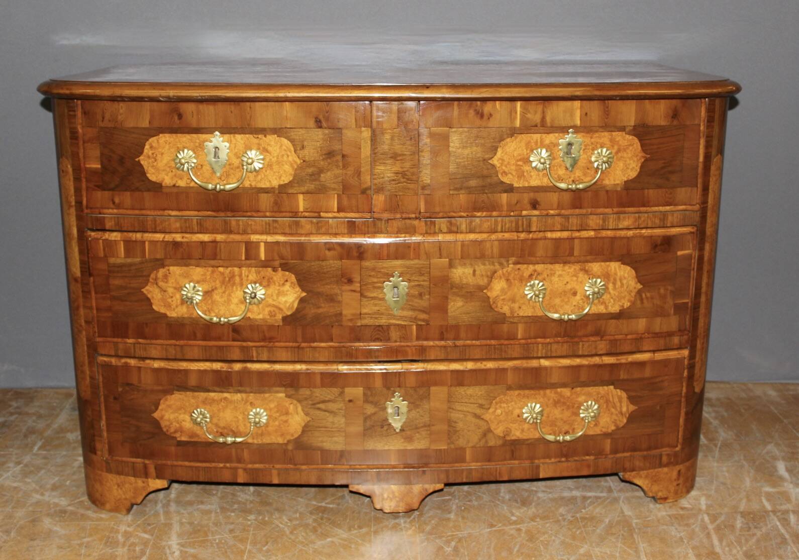 Louis XIV commode in 18th-century marquetry