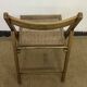 Chaise pliante en bois et cannage vintage