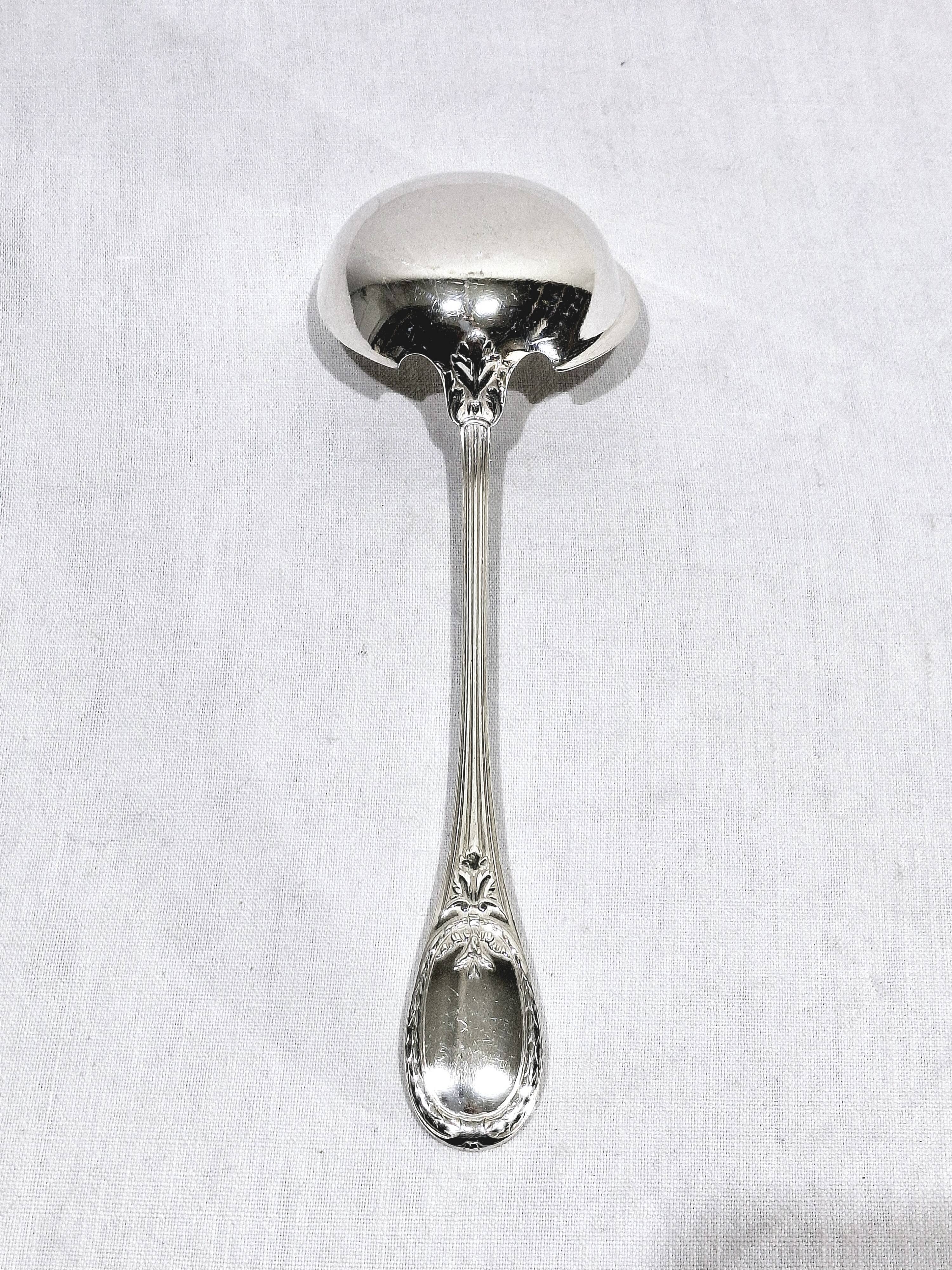 Christofle Cutlery Set - Trianon Model - 155 Pieces, Silver-Plated Metal