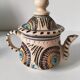 Vintage Moroccan tea set, teapot and 6 cups and saucers