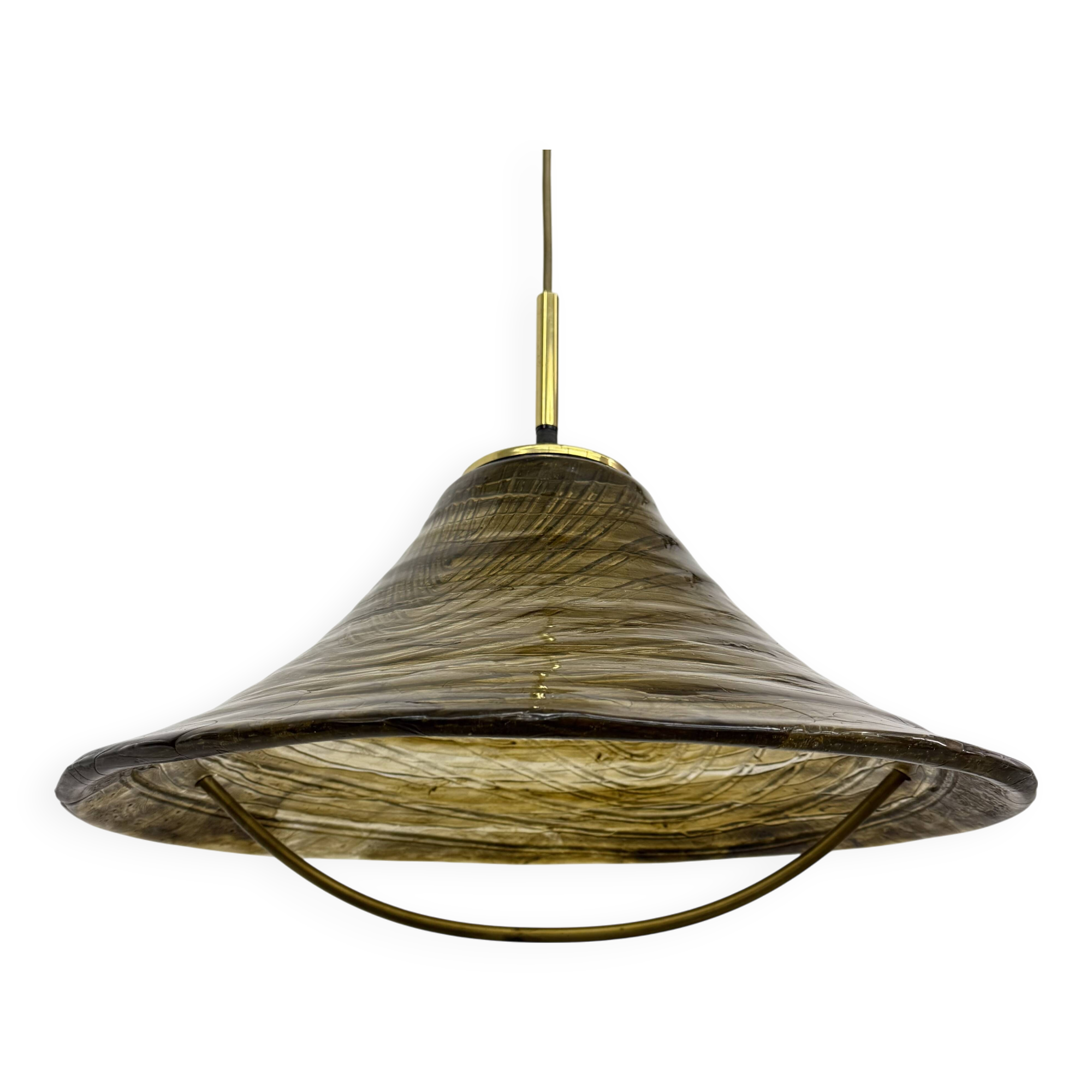 Mid century design lucite hanging Lamp , 1970s