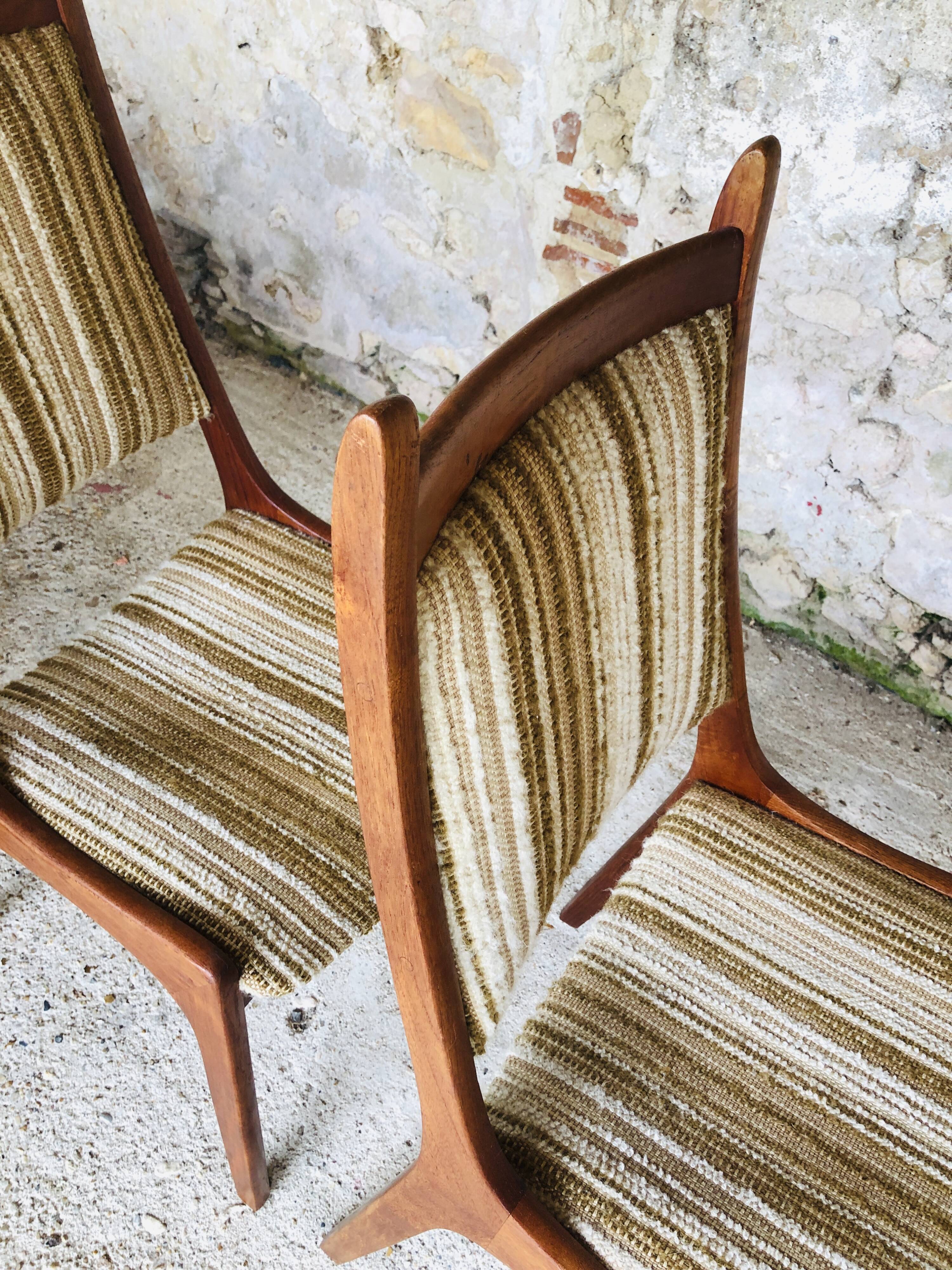 Set of 4 vintage teak chairs by R Huber-Co, circa 60's