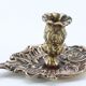 Old brass hand candle holder
