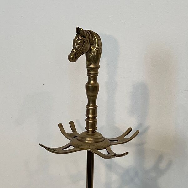 Nécessaire de feu en laiton modèle tête de cheval
