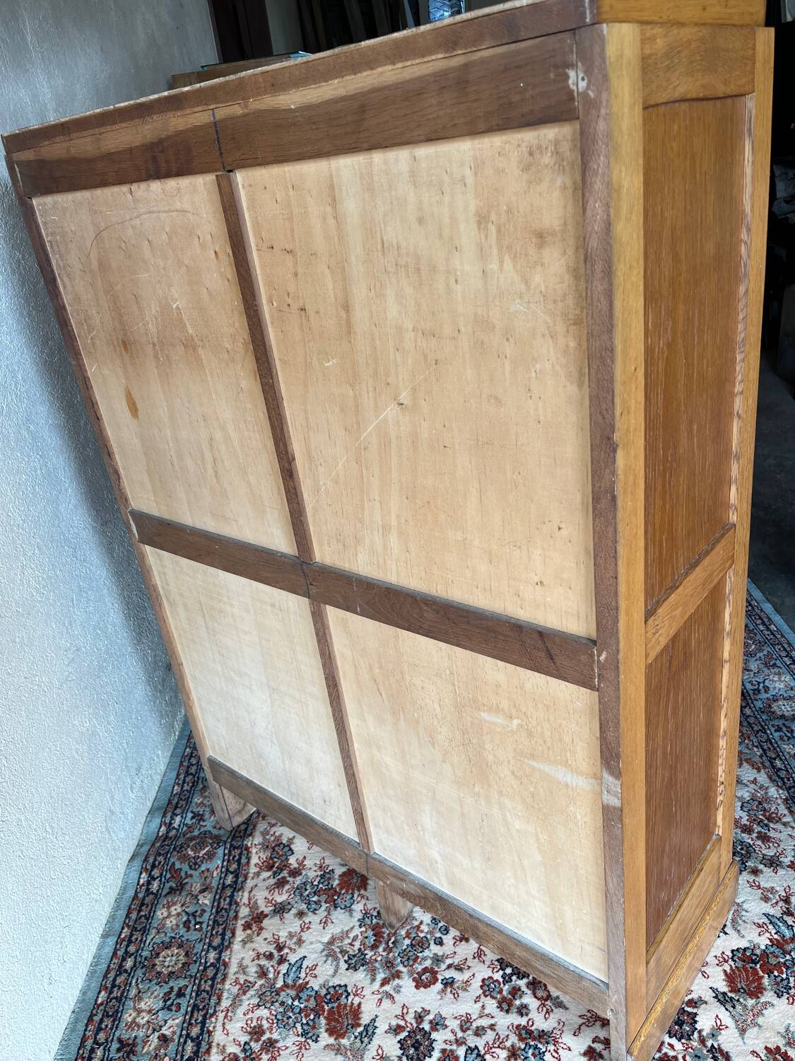 Vintage 70s double curtain filing cabinet