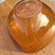 Saladier vintage en verre jaune