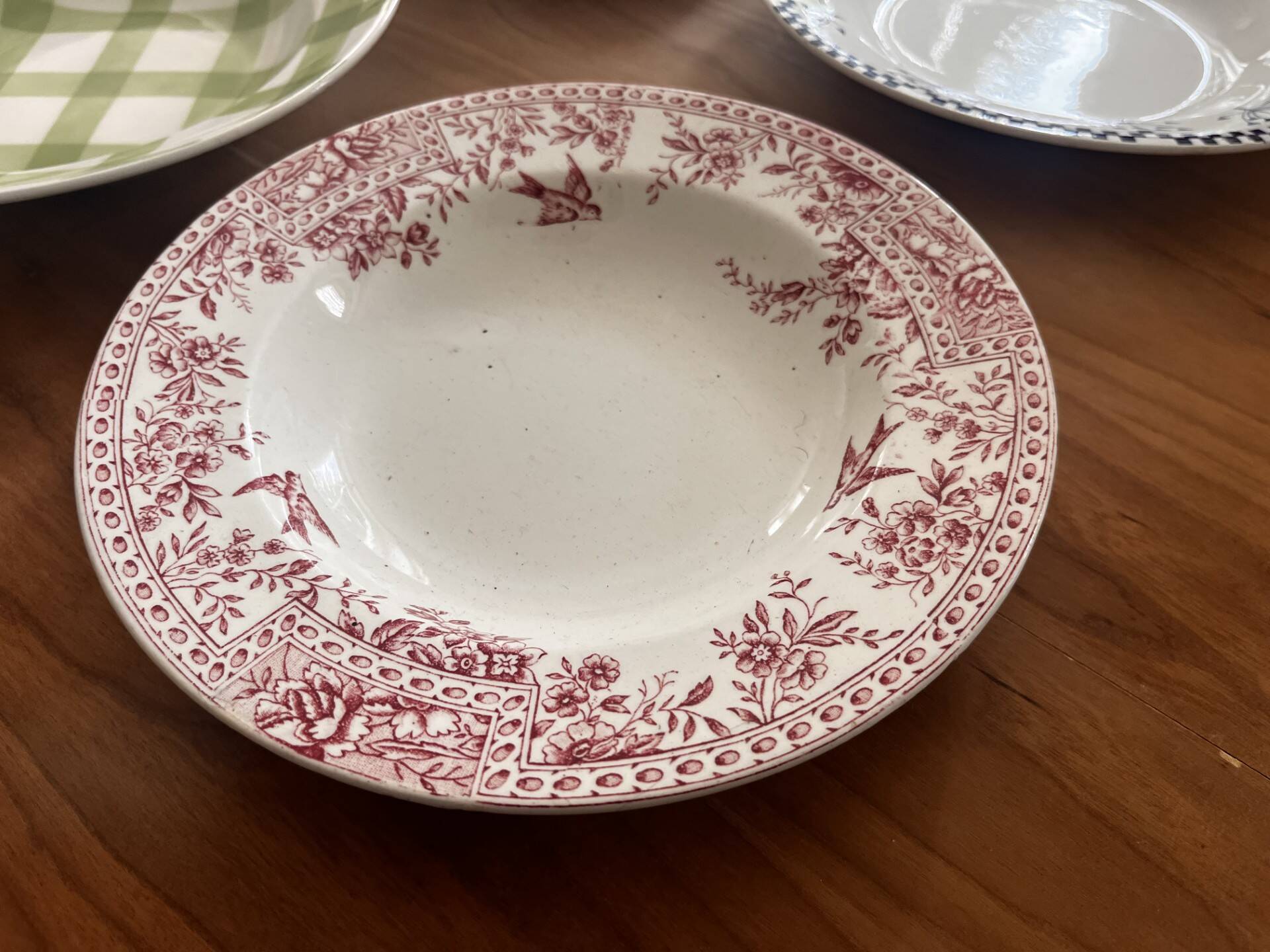 Mismatched antique plates