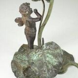 Early 1900 Art Nouveau Sculpture Table Lamp