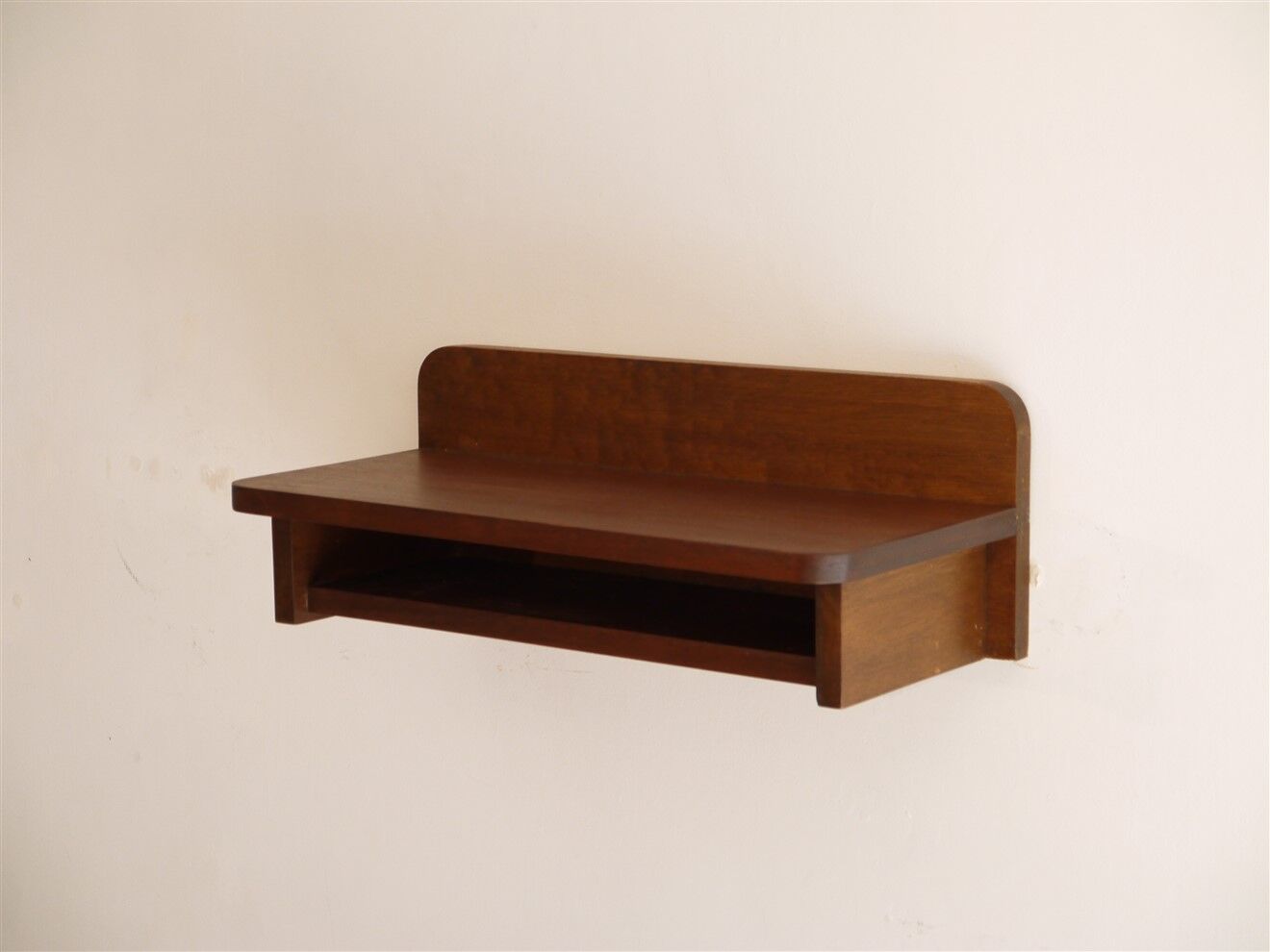 Vintage wooden wall bedside 1960