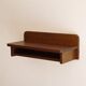 Vintage wooden wall bedside 1960