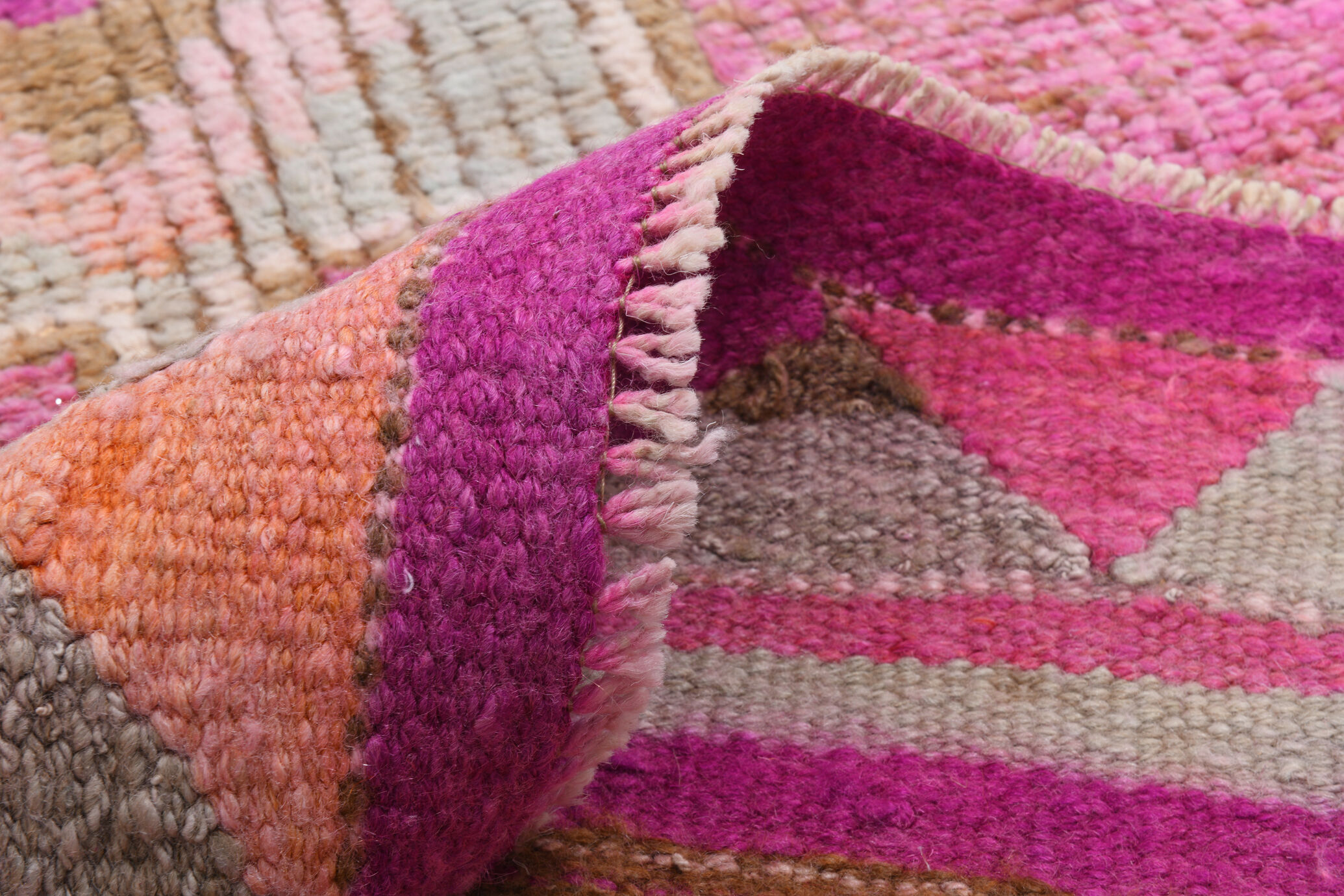 Pale pink vintage runner rug 300x86cm