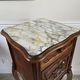 Bedside table / bedside table in veneered wood, molded and carved with foliage Louis XV style