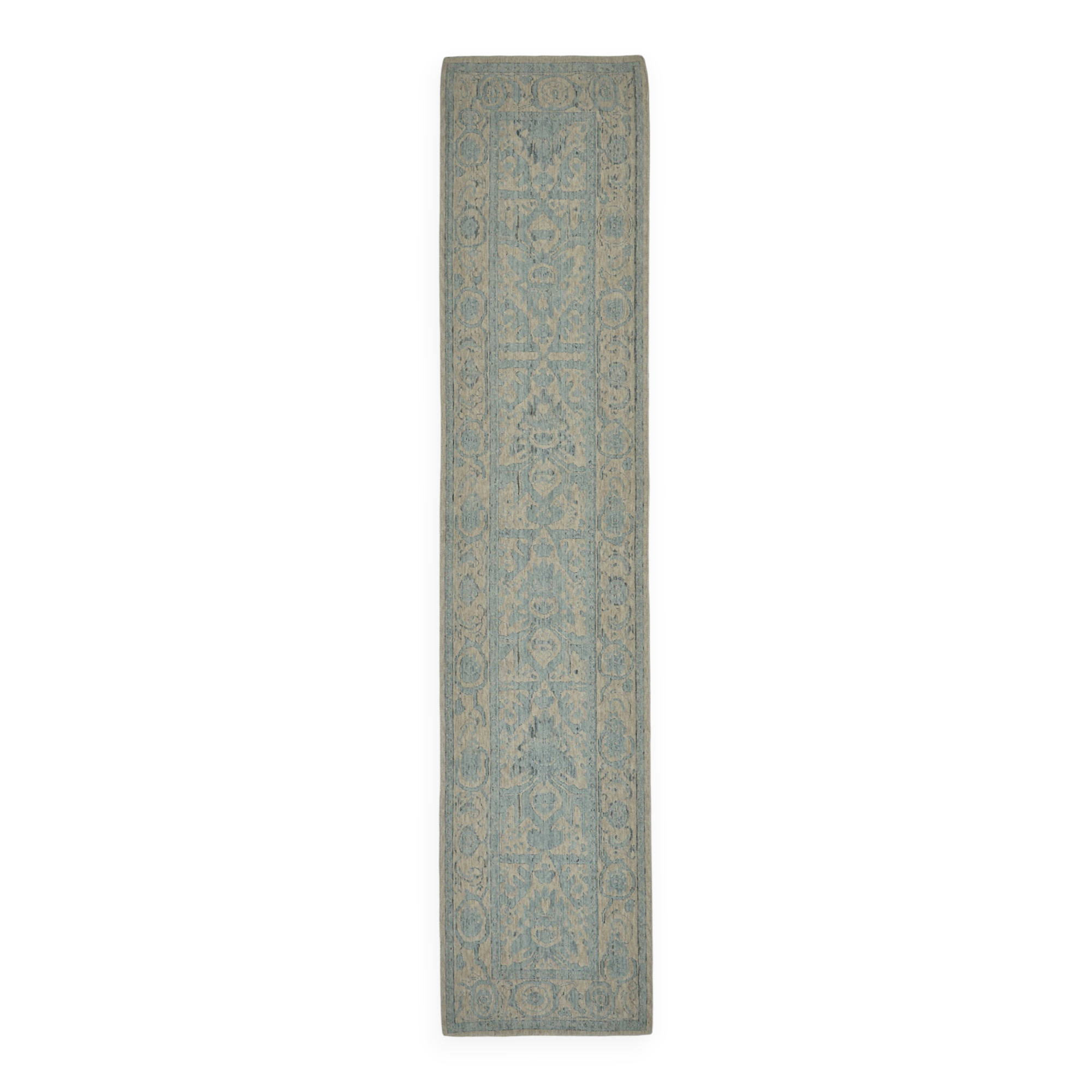 Turkish Handcrafted Loom Oushak Rug 75 cm x 350 cm