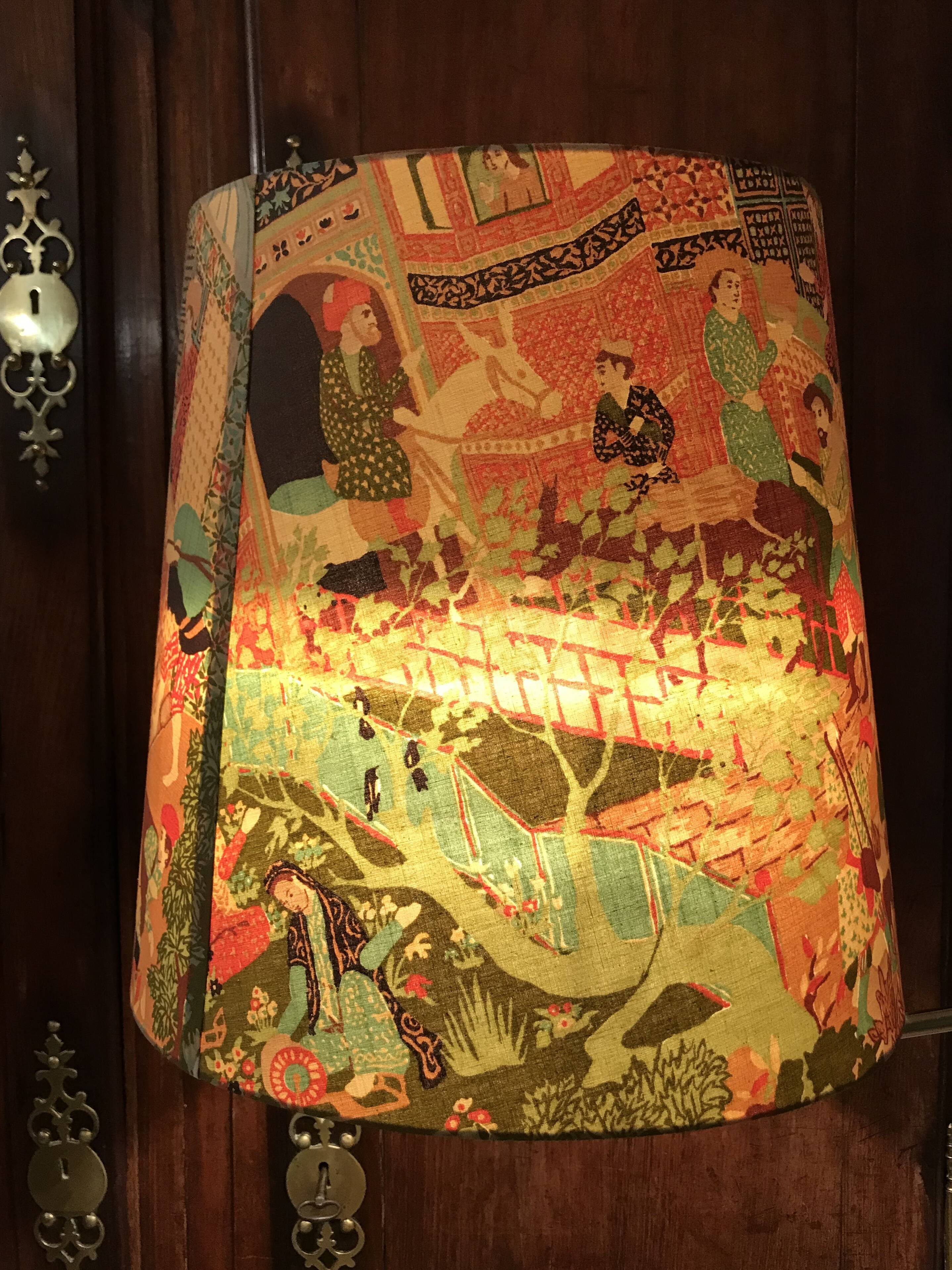 Vintage lampshade persian tales and garden paradise