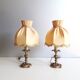 Paire de lampes de chevet/ à poser - bronze doré