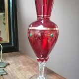 Red vase with gold decoration