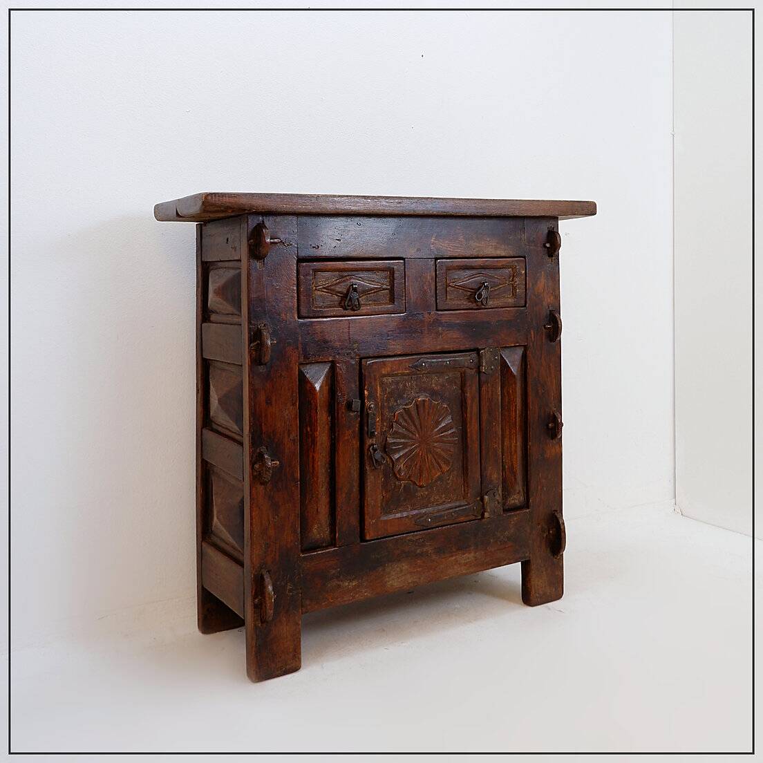 20th Century Spanish Rustic Sideboard - 2 Drawers