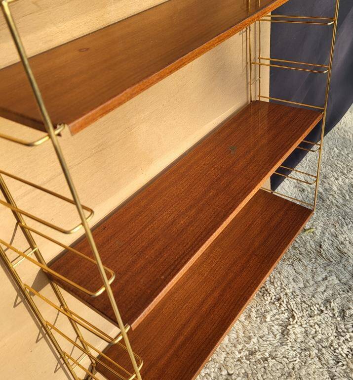 Tomado style string gold metal shelves