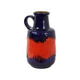 Vintage West Germany Pottery Scheurich Blue Orange Fat Lava 408-40