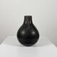 Black Glass Vase by Murano Due