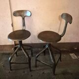 Vintage adjustable chairs/stools, Edition Nicolle, around 1960.
