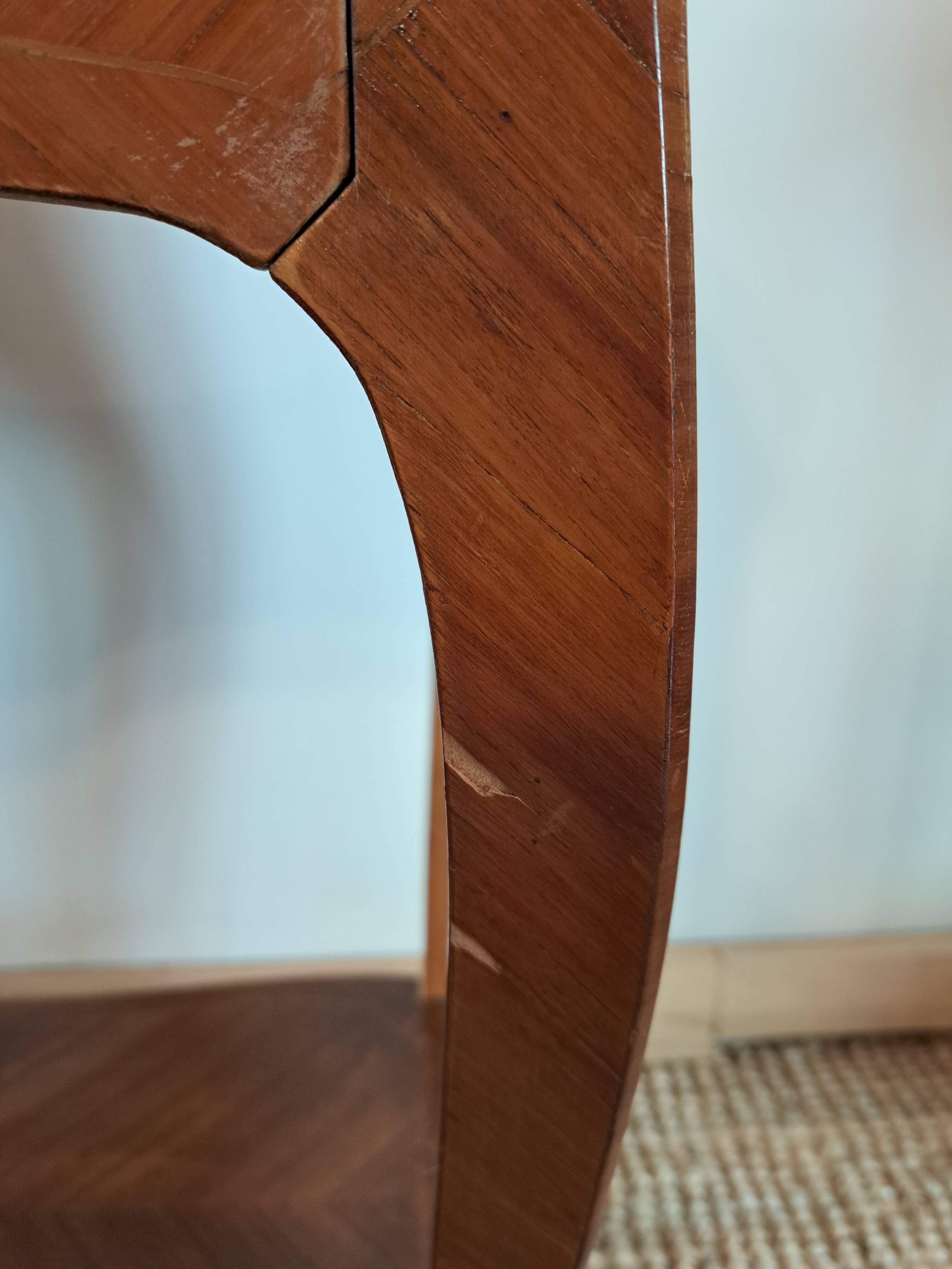 Pair of marquetry tables