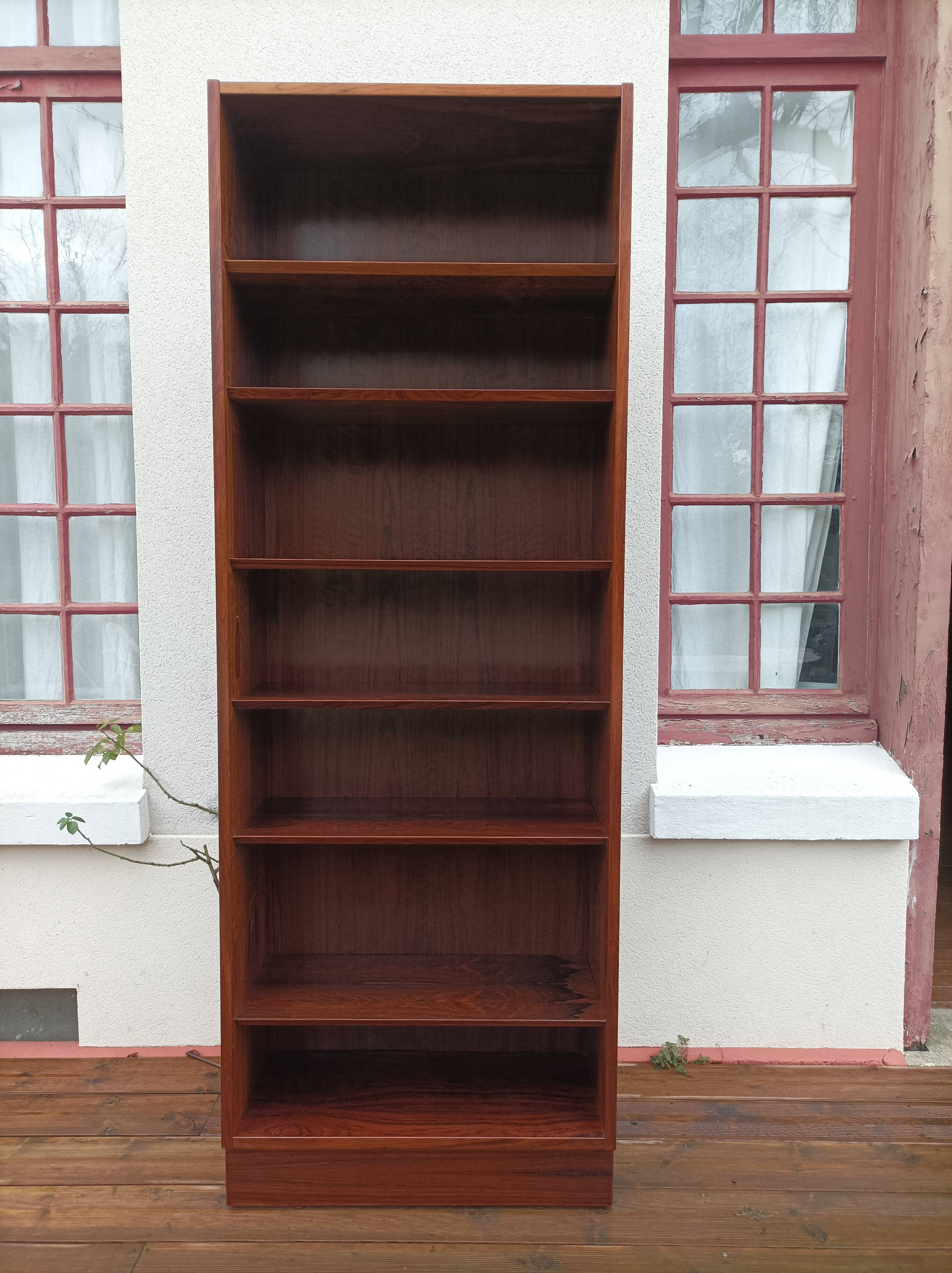 Rosewood bookcase by poul hundevad for hundevad & co. denmark, 1970