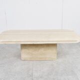 Vintage travertine coffee table, 1970s