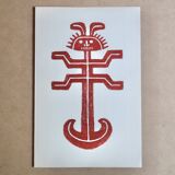 Original Pre-Columbian print, 1960s