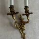 3 gold wall sconces in Louis XV style, rocaille.