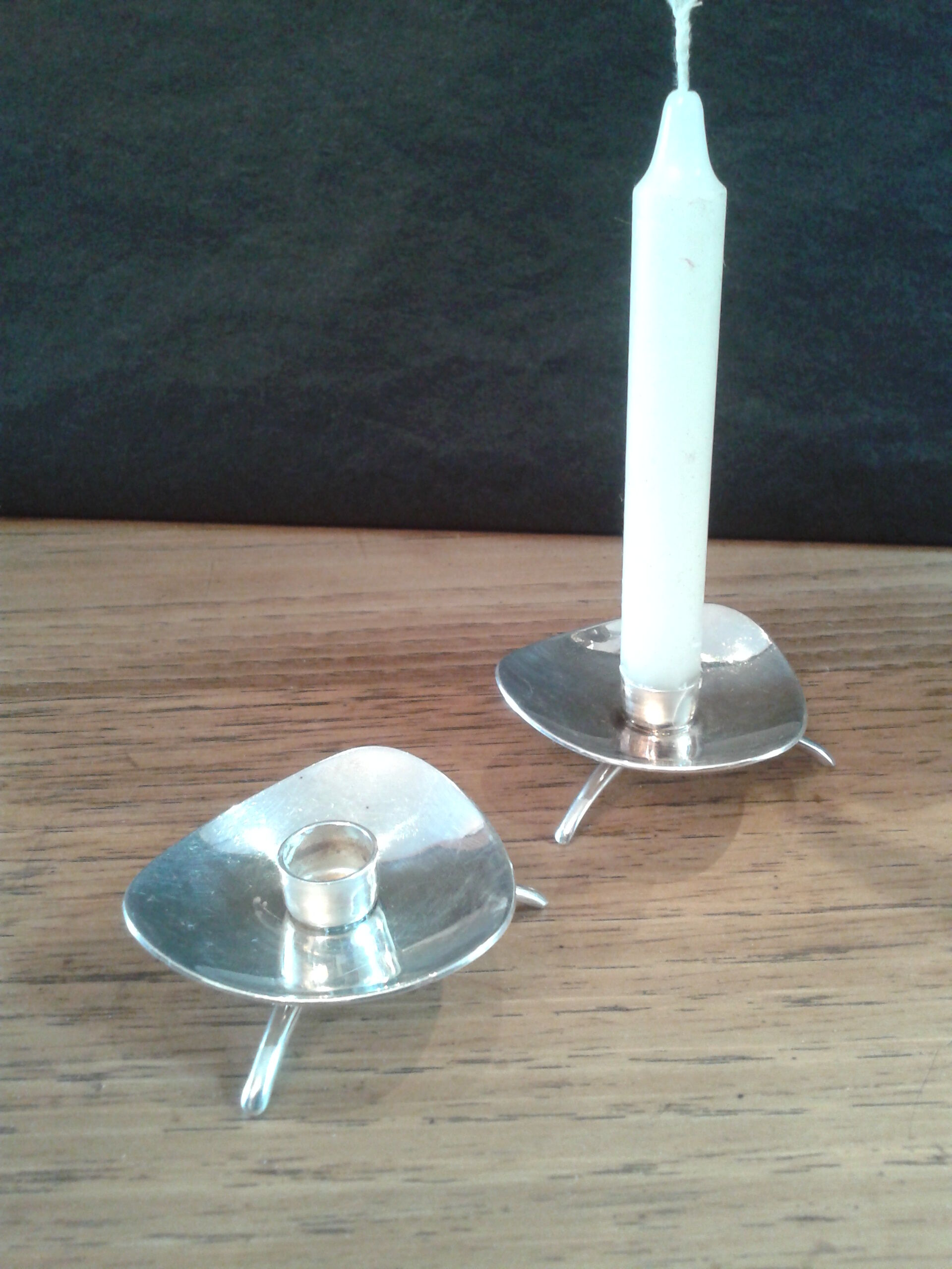 Pair of danish candlesticks